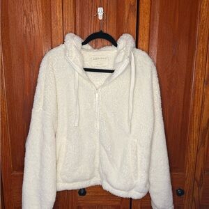 Aeropostale White Teddy Jacket